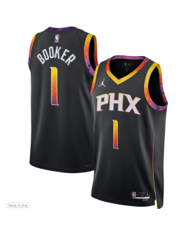 Unisex Phoenix Suns Devin Booker Jordan Brand Black Swingman Jersey - Statement Edition