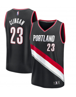 Men's Portland Trail Blazers Donovan Clingan Fanatics Black 2024 NBA Draft Fast Break Player Jersey - Icon Edition