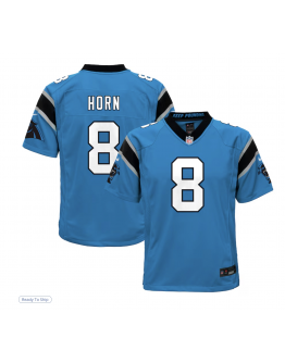 Youth Carolina Panthers Jaycee Horn Nike Blue Game Jersey