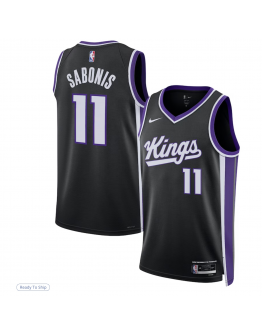 Unisex Sacramento Kings Domantas Sabonis Nike Black Swingman Player Jersey - Icon Edition