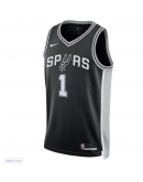 Men's San Antonio Spurs Victor Wembanyama Fanatics Black Fast Break Replica Jersey - Icon Edition