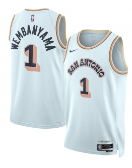 Unisex San Antonio Spurs Victor Wembanyama Nike Light Blue 2024/25 Swingman Player Jersey - City Edition