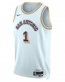 Unisex San Antonio Spurs Victor Wembanyama Nike Light Blue 2024/25 Swingman Player Jersey - City Edition