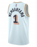 Unisex San Antonio Spurs Victor Wembanyama Nike Light Blue 2024/25 Swingman Player Jersey - City Edition