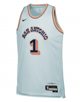 Youth San Antonio Spurs Victor Wembanyama Nike Light Blue 2024/25 Swingman Player Jersey - City Edition