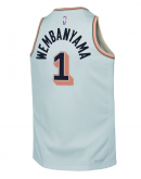 Youth San Antonio Spurs Victor Wembanyama Nike Light Blue 2024/25 Swingman Player Jersey - City Edition