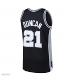 Men's San Antonio Spurs Tim Duncan Mitchell & Ness Black 1998/99 Hardwood Classics Swingman Jersey