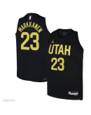 Youth Utah Jazz Lauri Markkanen Jordan Brand Black Swingman Jersey - Statement Edition