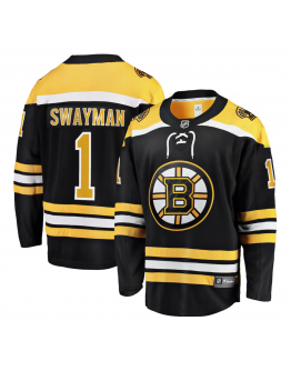 Men's Boston Bruins Jeremy Swayman Fanatics Black Home Breakaway Replica Jersey