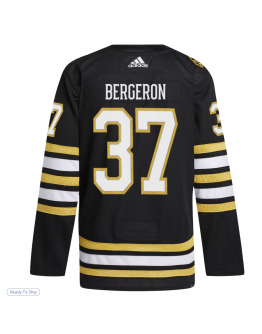 Men's Boston Bruins Patrice Bergeron adidas Black Home Primegreen Authentic Player Jersey