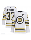 Men's Boston Bruins Patrice Bergeron adidas White Away Primegreen Authentic Player Jersey