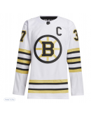 Men's Boston Bruins Patrice Bergeron adidas White Away Primegreen Authentic Player Jersey