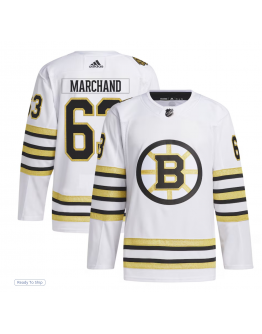 Men's Boston Bruins Brad Marchand adidas White Alternate Primegreen Authentic Player Jersey