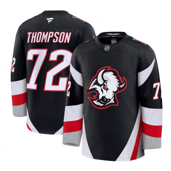 Men's Buffalo Sabres Tage Thompson Fanatics Black Alternate Premium Jersey