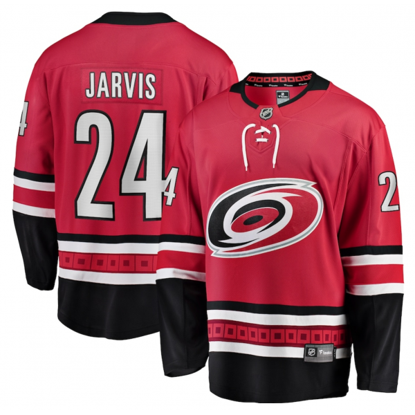 Men's Carolina Hurricanes Seth Jarvis Fanatics Red Alternate Breakaway Player Jersey