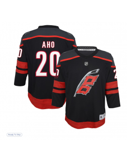 Youth Carolina Hurricanes Sebastian Aho Black Home Replica Player Jersey