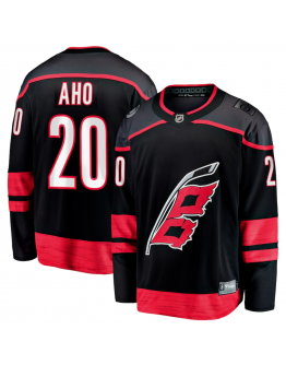 Men's Carolina Hurricanes Sebastian Aho Fanatics Black Home Breakaway Jersey