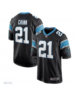 Men's Carolina Panthers Jeremy Chinn Nike Black Game Jersey