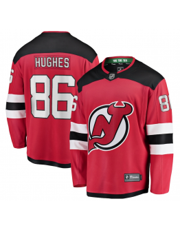 Men's New Jersey Devils Jack Hughes Fanatics Red Breakaway Player Jersey