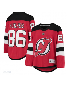 Youth New Jersey Devils Jack Hughes Red Home Player Replica Jersey