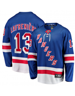 Men's New York Rangers Alexis Lafreniere Fanatics Blue Home Breakaway Jersey