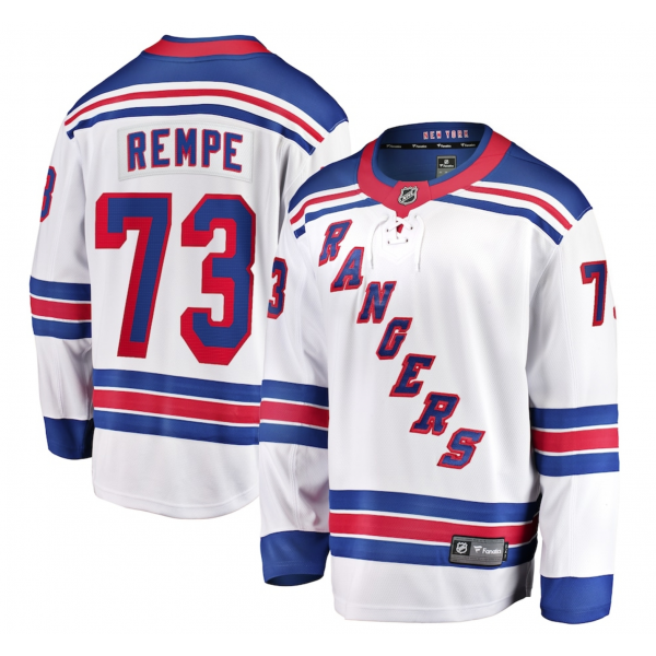 Men's New York Rangers Matt Rempe Fanatics White Away Premier Breakaway Player Jersey