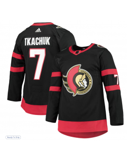 Men's Ottawa Senators Brady Tkachuk adidas Black Home Primegreen Authentic Player Jersey