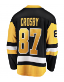 Men's Pittsburgh Penguins Sidney Crosby Fanatics Black Captain Patch Home Breakaway Jersey