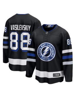 Men's Tampa Bay Lightning Andrei Vasilevskiy Fanatics Black Alternate Premier Breakaway Player Jersey