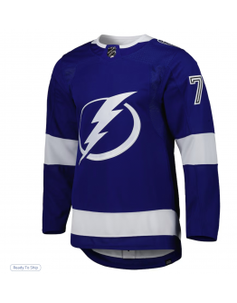 Men's Tampa Bay Lightning Victor Hedman adidas Blue Home Primegreen Authentic Player Jersey