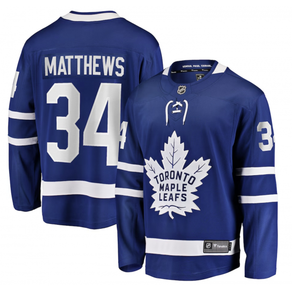 Men's Toronto Maple Leafs Auston Matthews Fanatics Blue Home Breakaway Jersey