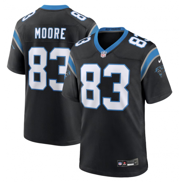 Men's Carolina Panthers David Moore Nike Black Game Jersey