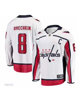 Men's Washington Capitals Alexander Ovechkin Fanatics White Away Premier Breakaway Player Jersey