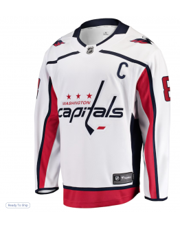 Men's Washington Capitals Alexander Ovechkin Fanatics White Away Premier Breakaway Player Jersey