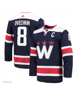 Men's Washington Capitals Alexander Ovechkin adidas Navy Alternate Primegreen Authentic Player Jersey