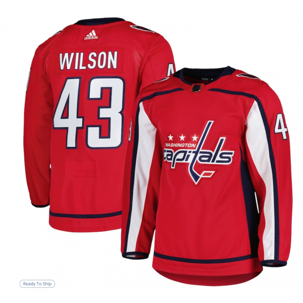 Men's Washington Capitals Tom Wilson adidas Red Home Primegreen Authentic Player Jersey