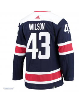 Men's Washington Capitals Tom Wilson adidas Navy Alternate Primegreen Authentic Player Jersey