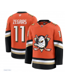 Men's Anaheim Ducks Trevor Zegras Fanatics Orange Home Premium Jersey