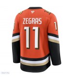 Men's Anaheim Ducks Trevor Zegras Fanatics Orange Home Premium Jersey