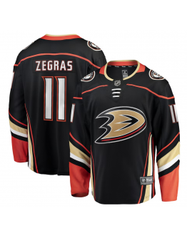 Men's Anaheim Ducks Trevor Zegras Fanatics Black Home Breakaway Player Jersey