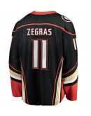 Men's Anaheim Ducks Trevor Zegras Fanatics Black Home Breakaway Player Jersey