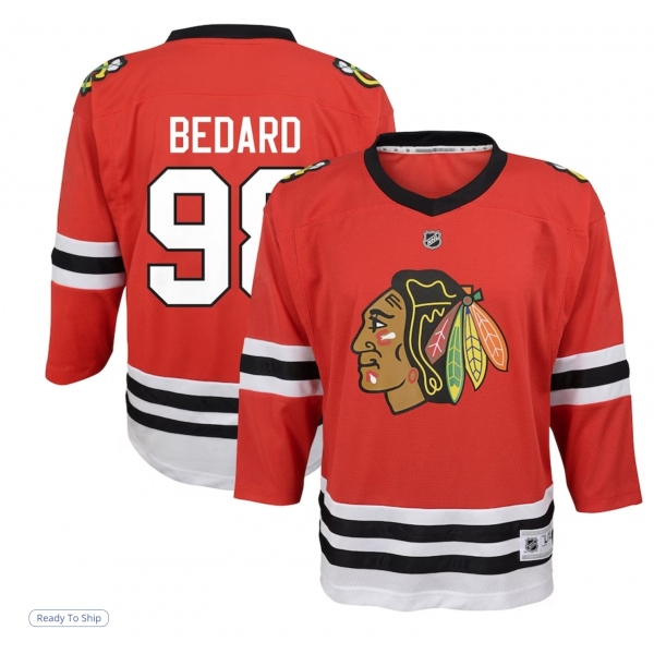 Youth Chicago Blackhawks Connor Bedard Red Home Replica Player Jersey