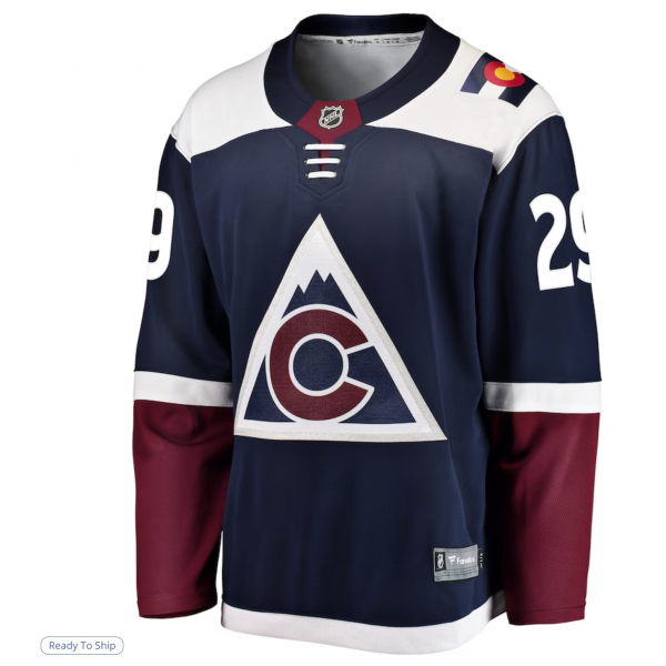 Men's Colorado Avalanche Nathan MacKinnon Fanatics Navy Alternate Breakaway Player Jersey