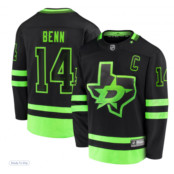 Men's Dallas Stars Jamie Benn Fanatics Black Alternate Premier Breakaway Player Jersey