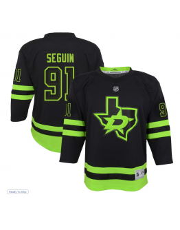 Youth Dallas Stars Tyler Seguin Black 2020/21 Alternate Replica Player Jersey