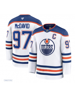 Men's Edmonton Oilers Connor McDavid Fanatics White Away Premium Jersey