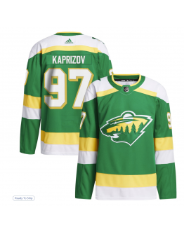 Men's Minnesota Wild Kirill Kaprizov adidas Green Alternate Primegreen Authentic Player Jersey