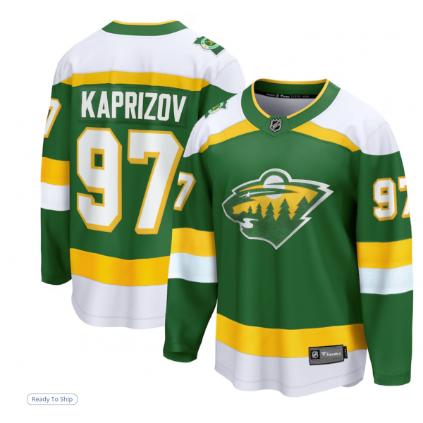 Men's Minnesota Wild Kirill Kaprizov Fanatics Green Alternate Premier Breakaway Player Jersey