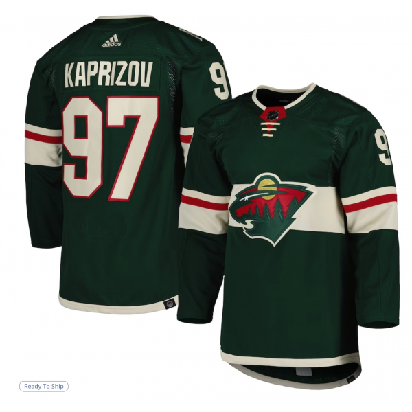 Men's Minnesota Wild Kirill Kaprizov adidas Green Home Primegreen Authentic Player Jersey