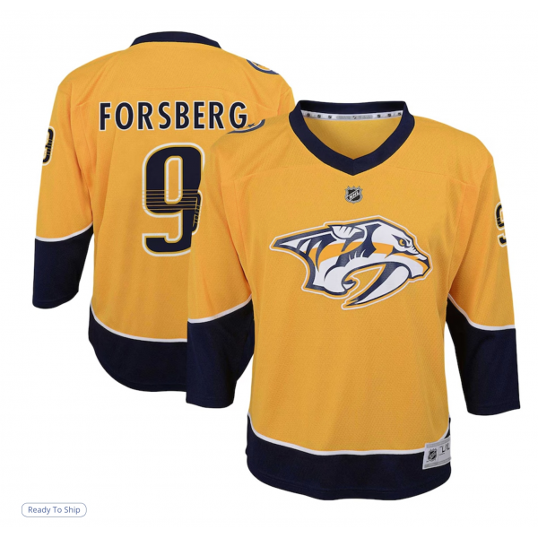 Youth Nashville Predators Filip Forsberg Gold Home Replica Player Jersey